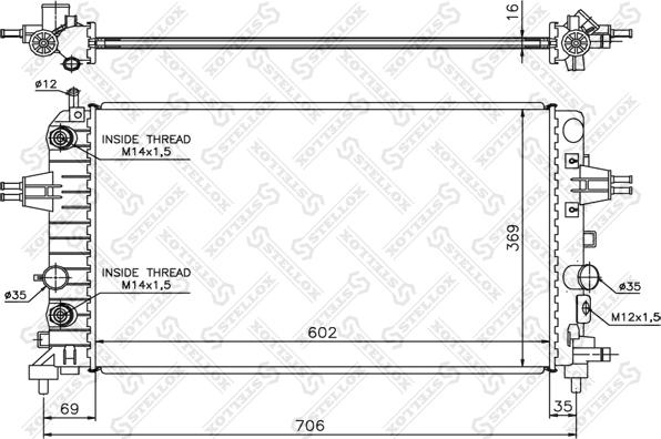 Stellox 10-25400-SX - Hladnjak, hladjenje motora www.molydon.hr