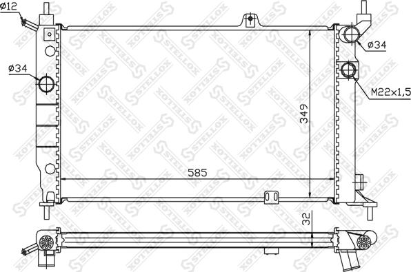 Stellox 10-25416-SX - Hladnjak, hladjenje motora www.molydon.hr