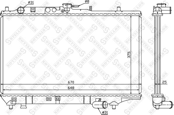 Stellox 10-25430-SX - Hladnjak, hladjenje motora www.molydon.hr