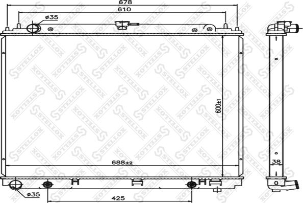 Stellox 10-25420-SX - Hladnjak, hladjenje motora www.molydon.hr