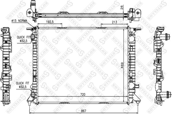 Stellox 10-25524-SX - Hladnjak, hladjenje motora www.molydon.hr