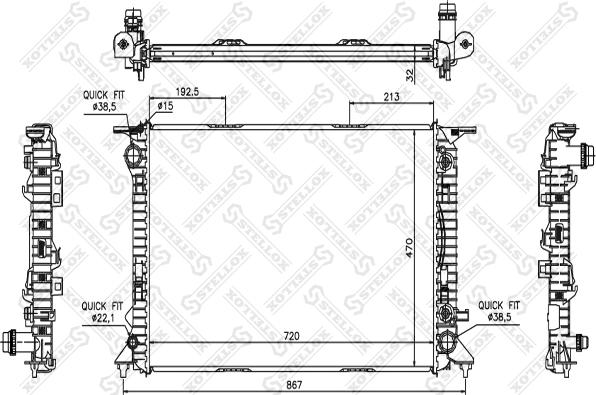 Stellox 10-25521-SX - Hladnjak, hladjenje motora www.molydon.hr