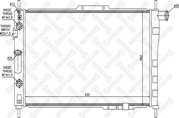 Stellox 10-25687-SX - Hladnjak, hladjenje motora www.molydon.hr