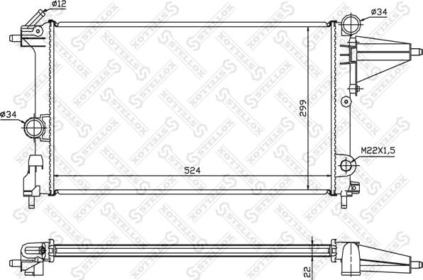 Stellox 10-25047-SX - Hladnjak, hladjenje motora www.molydon.hr