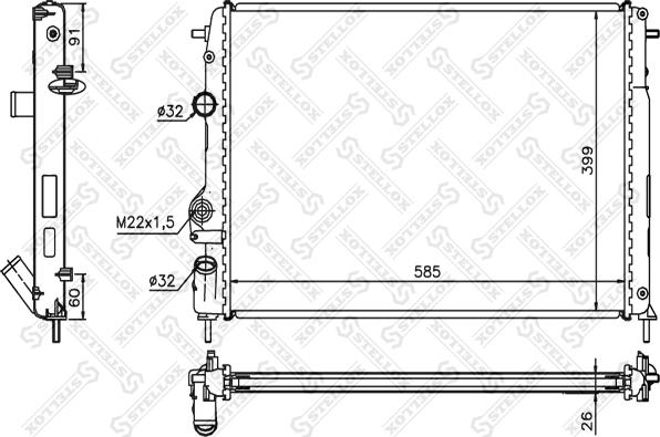 Stellox 10-25038-SX - Hladnjak, hladjenje motora www.molydon.hr