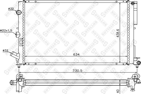 Stellox 10-25037-SX - Hladnjak, hladjenje motora www.molydon.hr