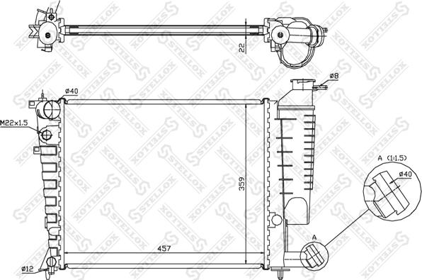 Stellox 10-25026-SX - Hladnjak, hladjenje motora www.molydon.hr