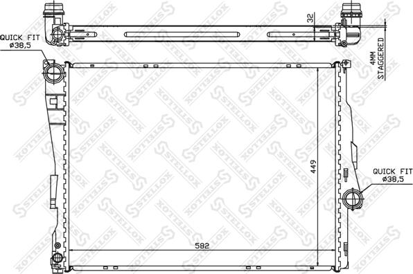 Stellox 10-25195-SX - Hladnjak, hladjenje motora www.molydon.hr