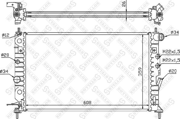 Stellox 10-25140-SX - Hladnjak, hladjenje motora www.molydon.hr