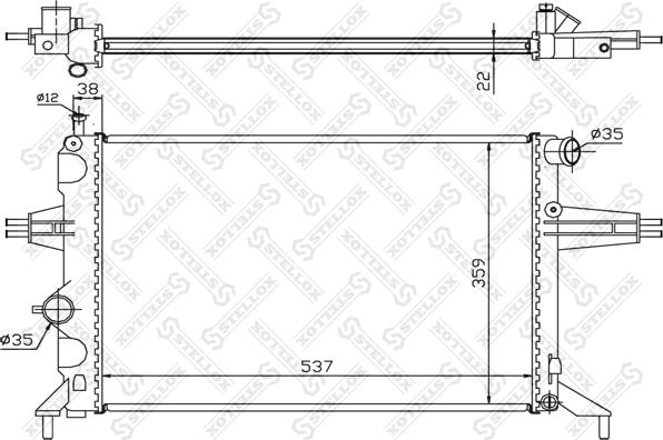 Stellox 10-25163-SX - Hladnjak, hladjenje motora www.molydon.hr