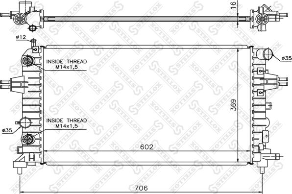 Stellox 10-25174-SX - Hladnjak, hladjenje motora www.molydon.hr