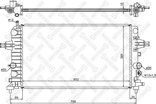 Stellox 10-25176-SX - Hladnjak, hladjenje motora www.molydon.hr