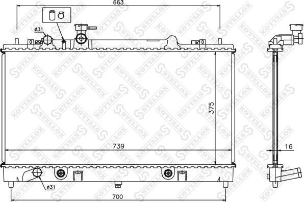 Stellox 10-25852-SX - Hladnjak, hladjenje motora www.molydon.hr