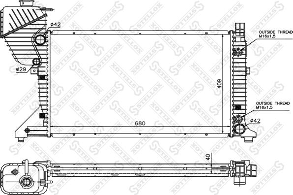 Stellox 10-25880-SX - Hladnjak, hladjenje motora www.molydon.hr