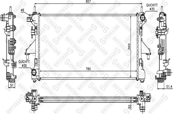 Stellox 10-25355-SX - Hladnjak, hladjenje motora www.molydon.hr