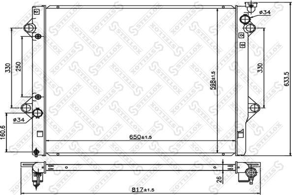 Stellox 10-25364-SX - Hladnjak, hladjenje motora www.molydon.hr