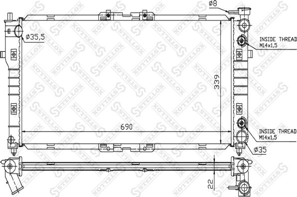 Stellox 10-25254-SX - Hladnjak, hladjenje motora www.molydon.hr