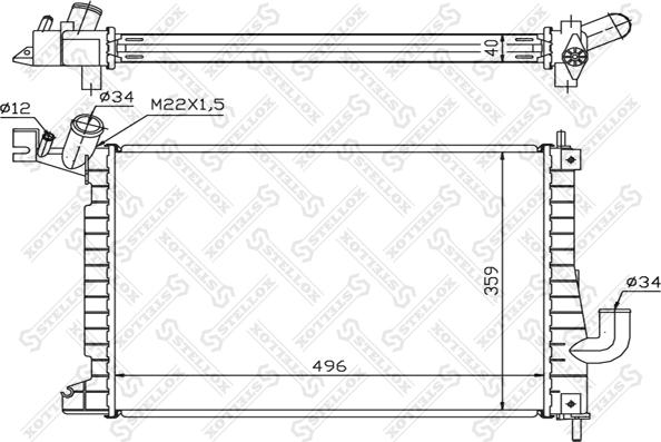 Stellox 10-25262-SX - Hladnjak, hladjenje motora www.molydon.hr