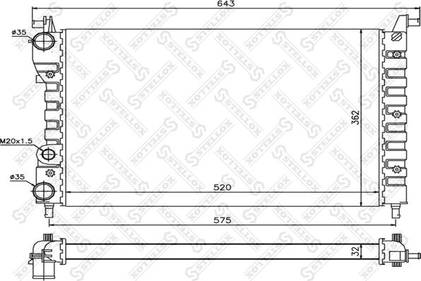 Stellox 10-25734-SX - Hladnjak, hladjenje motora www.molydon.hr