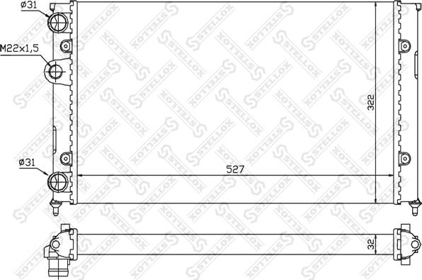 Stellox 10-26413-SX - Hladnjak, hladjenje motora www.molydon.hr