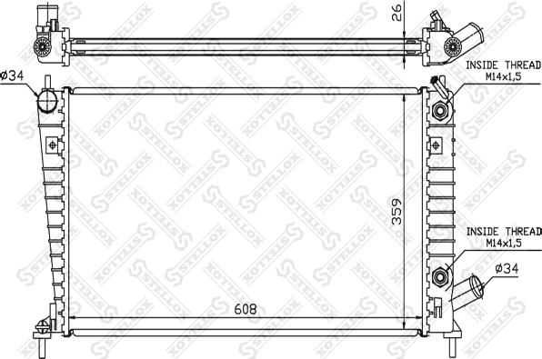 Stellox 10-26659-SX - Hladnjak, hladjenje motora www.molydon.hr