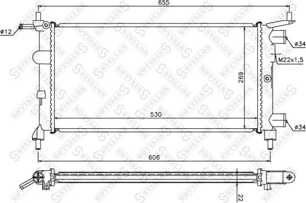 Stellox 10-26075-SX - Hladnjak, hladjenje motora www.molydon.hr