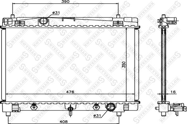 Stellox 10-26350-SX - Hladnjak, hladjenje motora www.molydon.hr