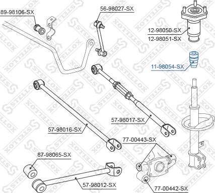 Stellox 11-98054-SX - Gumeni granicnik, Ovjes www.molydon.hr