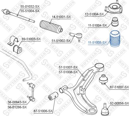 Stellox 11-51005-SX - Zaštitni poklopac/Manžeta, amortizer www.molydon.hr