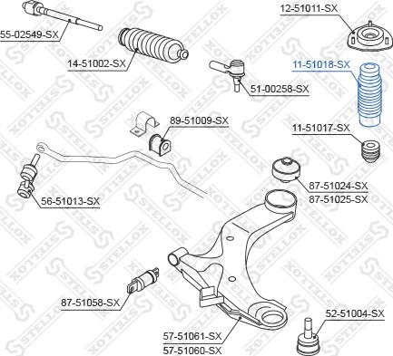 Stellox 11-51018-SX - Zaštitni poklopac/Manžeta, amortizer www.molydon.hr