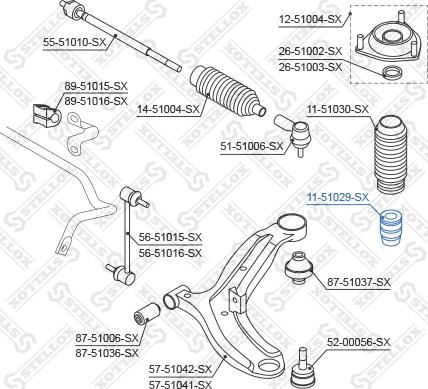 Stellox 11-51029-SX - Gumeni granicnik, Ovjes www.molydon.hr