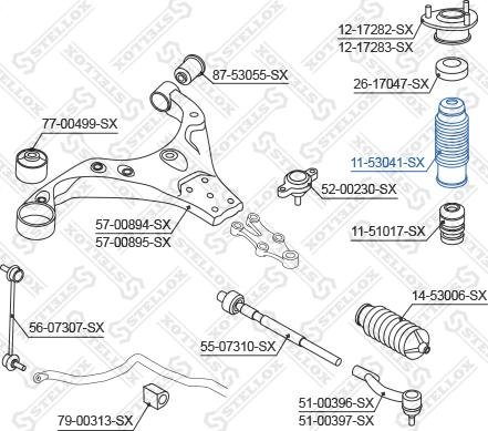 Stellox 11-53041-SX - Zaštitni poklopac/Manžeta, amortizer www.molydon.hr