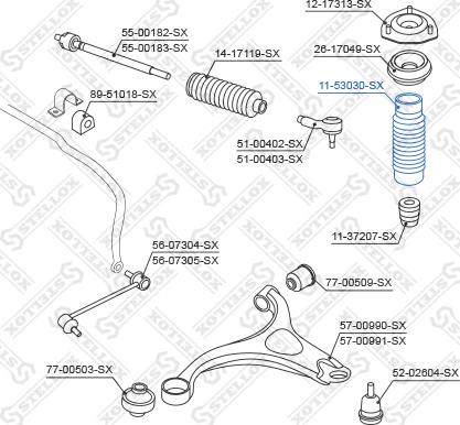 Stellox 11-53030-SX - Zaštitni poklopac/Manžeta, amortizer www.molydon.hr