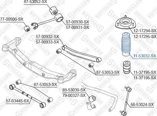 Stellox 11-53032-SX - Zaštitni poklopac/Manžeta, amortizer www.molydon.hr