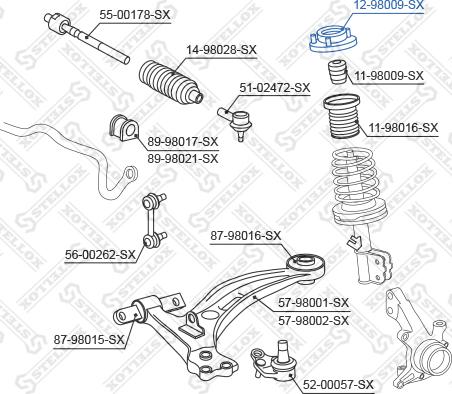 Stellox 12-98009-SX - Nosač amortizera www.molydon.hr