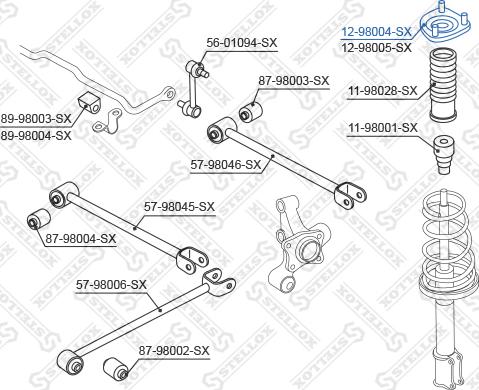 Stellox 12-98004-SX - Nosač amortizera www.molydon.hr