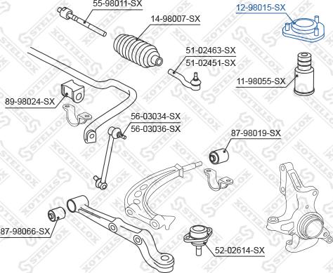 Stellox 12-98015-SX - Nosač amortizera www.molydon.hr