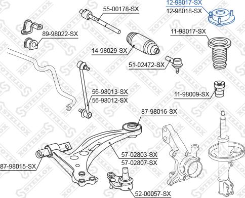 Stellox 12-98017-SX - Nosač amortizera www.molydon.hr