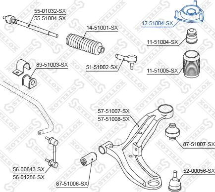 Stellox 12-51004-SX - Nosač amortizera www.molydon.hr