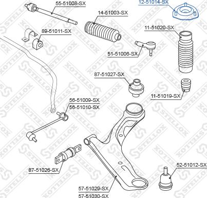 Stellox 12-51014-SX - Nosač amortizera www.molydon.hr