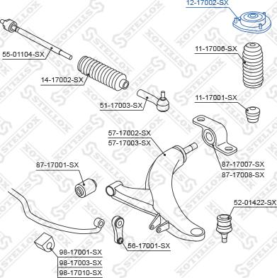 Stellox 12-17002-SX - Nosač amortizera www.molydon.hr