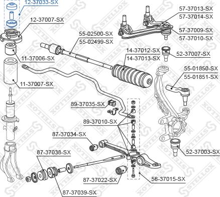 Stellox 12-37033-SX - Odstojna Cijev, amortizer www.molydon.hr