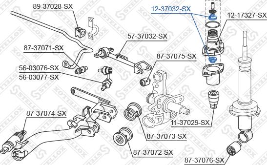 Stellox 12-37032-SX - Odstojna Cijev, amortizer www.molydon.hr