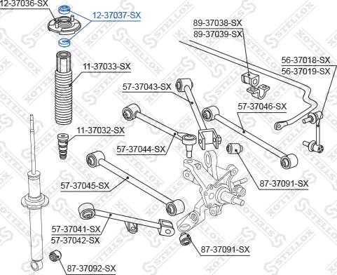 Stellox 12-37037-SX - Kotrljajuci Ležaj, Nosač amortizera www.molydon.hr