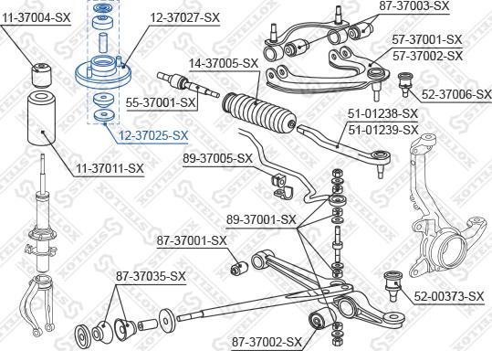 Stellox 12-37025-SX - Odstojna Cijev, amortizer www.molydon.hr