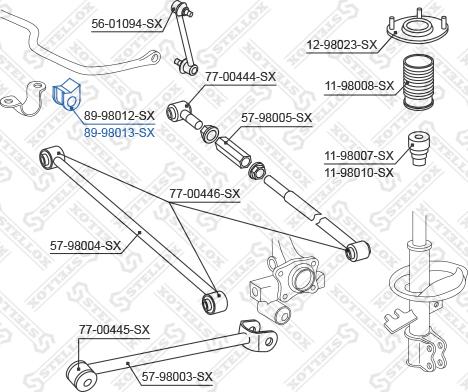 Stellox 89-98013-SX - Čahura Ležaja, stabilizator www.molydon.hr