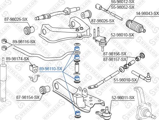 Stellox 89-98110-SX - Čahura Ležaja, stabilizator www.molydon.hr