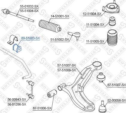 Stellox 89-51003-SX - Čahura Ležaja, stabilizator www.molydon.hr