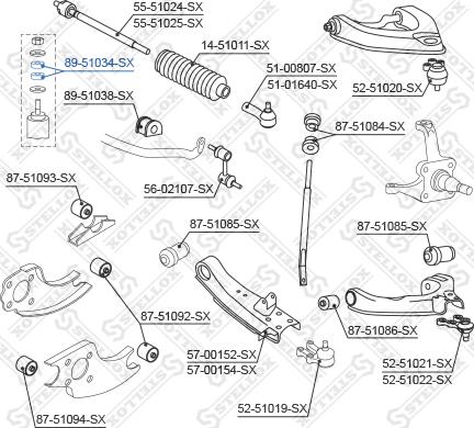 Stellox 89-51034-SX - Čahura Ležaja, stabilizator www.molydon.hr