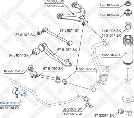 Stellox 89-51031-SX - Čahura Ležaja, stabilizator www.molydon.hr